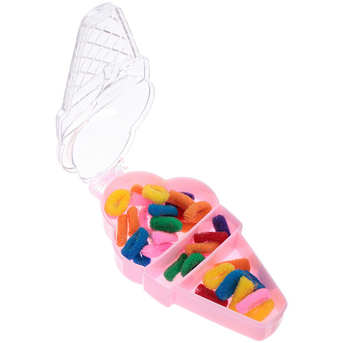 Резинка для волос 35шт Loyal friend - Мороженое, 147см (пакет с подвесом)_8