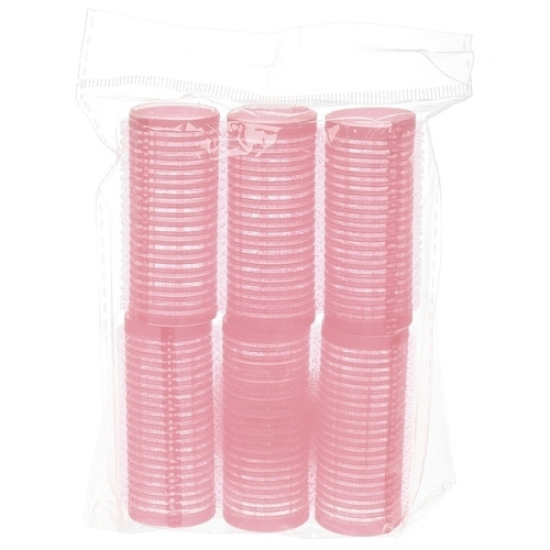 Бигуди липучки, 6шт, однотонные, цвет нежно розовый, d-2,5см_6