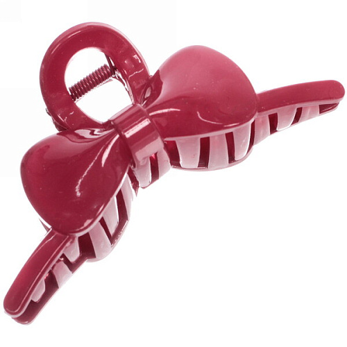 Заколка-краб для волос  на блистере Magic Gloss, бантик, микс 6 цветов, 11см (Кокетка)_10