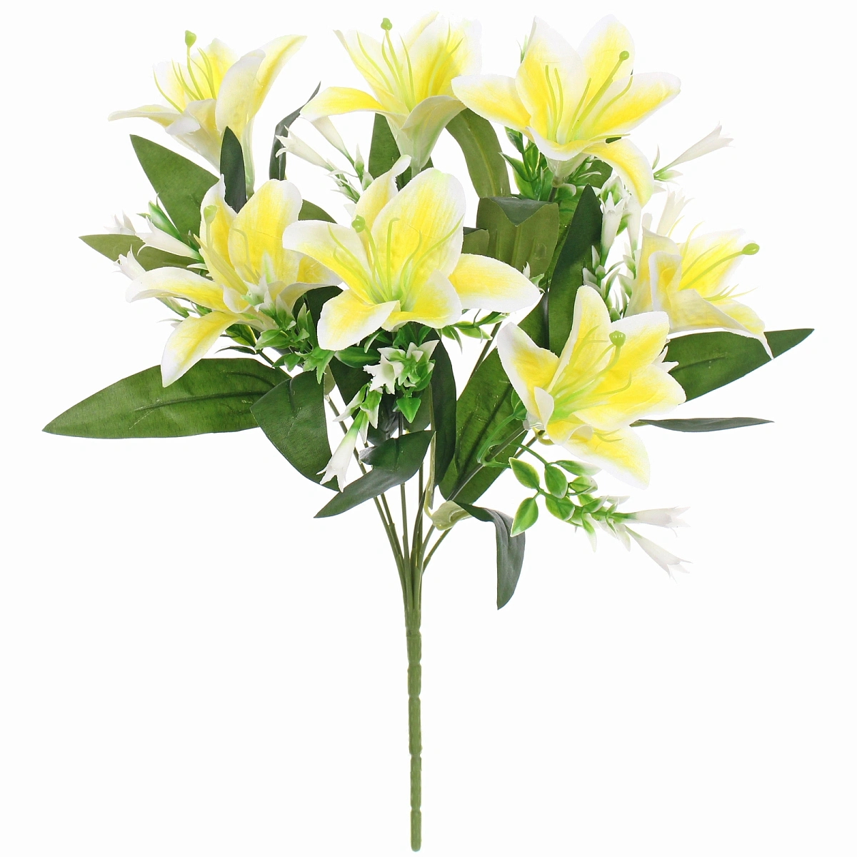 Искусственные цветы "Букет лилий" 35см 7 цветков желтые