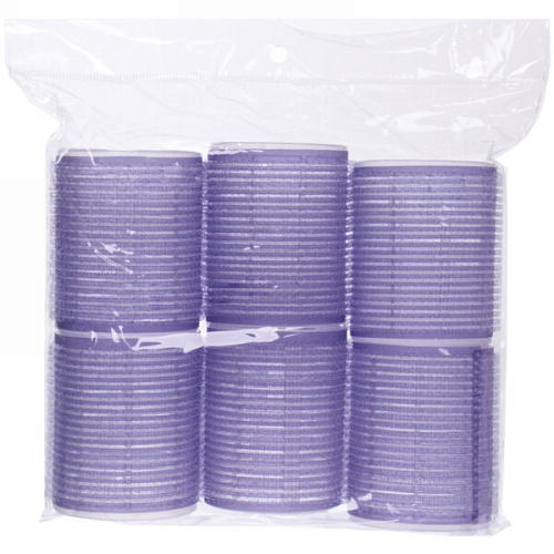 Бигуди липучки, 6шт, однотонные, цвет микс, d-5см_10