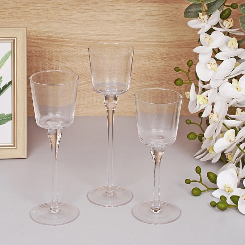 Подсвечники в наборе 3шт Crystal 7,520,23,26см _11