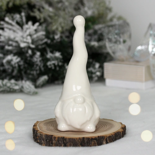 Украшение новогоднее GLOSS "Милый колпачок" 6*7*17 см, Белый