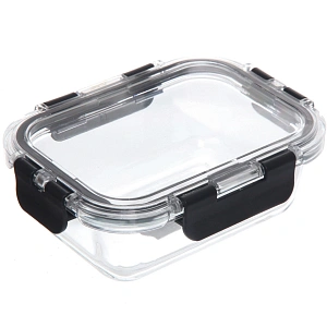 Контейнер стеклянный 370мл "Палермо" герметичный, прямоугольный