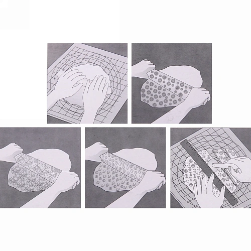 Скалка пластмассовая фигурная Розочки-сердечки 375см_8