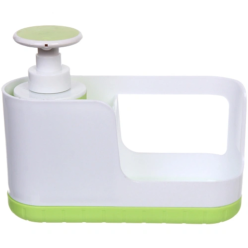Дозатор для жидкого мыла с подставкой под губку Забота 835