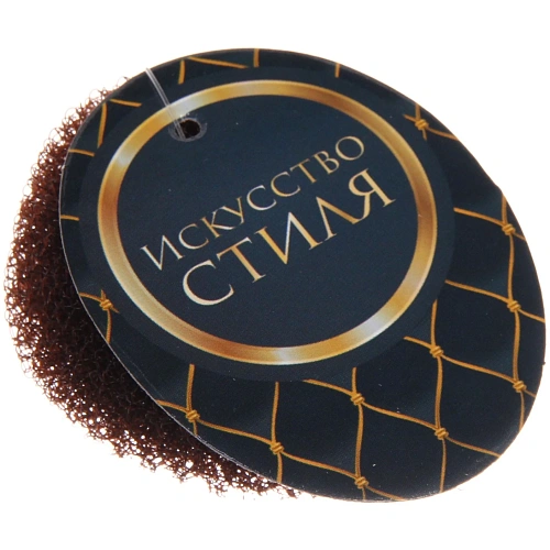 Заколка валик для создания пучка d-5,5см, цвет коричневый (лейбл Кокетка)_7