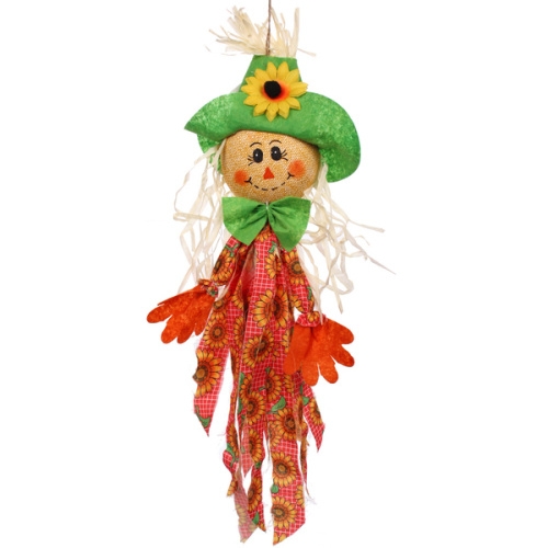 Фигура садовая "Пугало - Флора" в салатовой шляпе 60 см ДоброСад