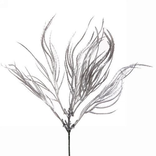 Ветка декоративная Лесная принцесса 23 см, Серебро_3