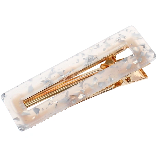 Зажим для волос ЛАВИТА, прямоугольник, цвет прозрачный, 6,72,3см (белый блистер)_3