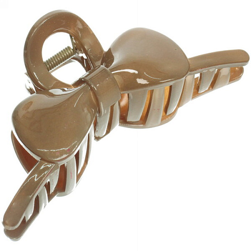 Заколка-краб для волос  на блистере Magic Gloss, бантик, микс 6 цветов, 11см (Кокетка)_19