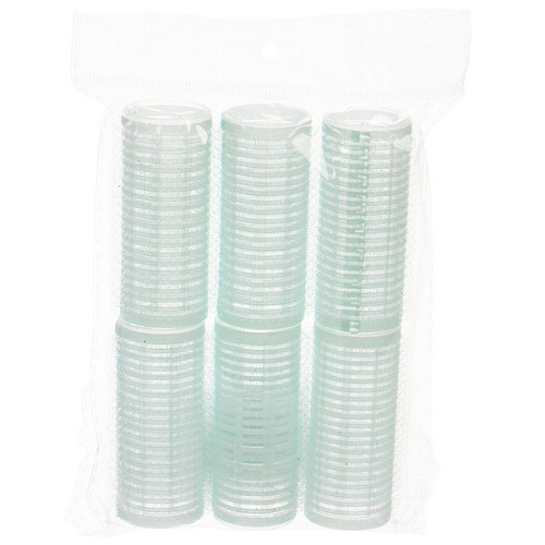 Бигуди липучки, 6шт, однотонные, цвет мятный, d-2,5см_4