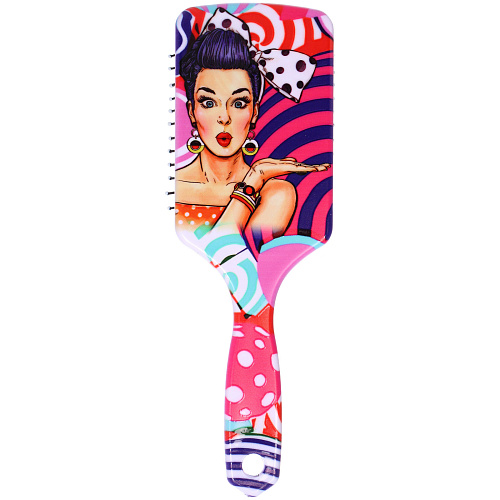 Расческа массажная прямоугольная форма КОЛЛЕКЦИЯ ИМАНИ - ФОРТУНА, микс 4 дизайна, 247,5см (PVC упаковка)_4