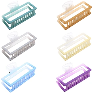 Заколка-краб для волос "Мон Ляруш", рыбка, микс 6 цветов, 9,5см (Блистер)