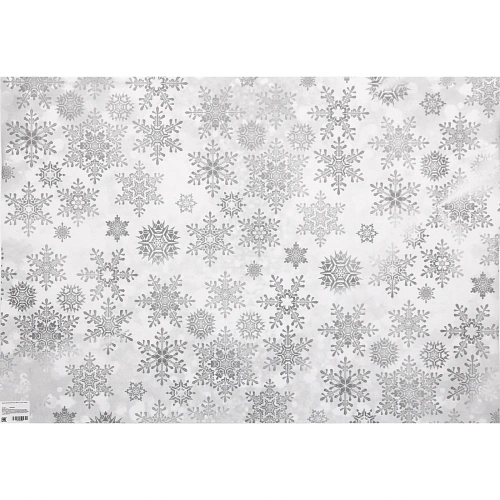 Бумага упаковочная 50х70 см Метель, серебро_3