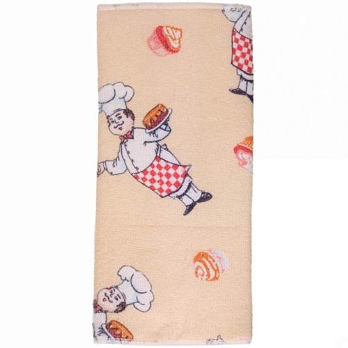 Коврик для сушки посуды 3038см Поваренок бежевый_15