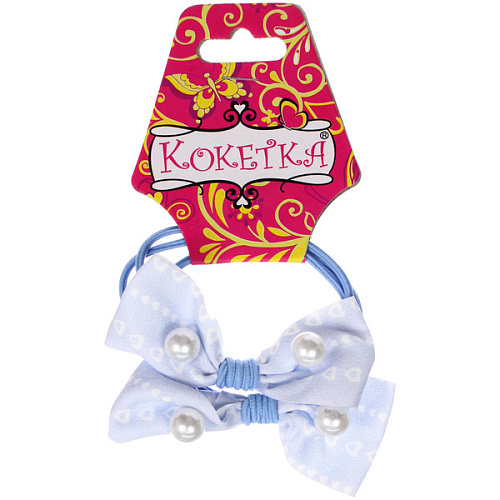 Резинки для волос детские 2шт МЯТНЫЙ БУМ, бусинки, микс 5 цветов, d-55см (Кокетка)_8