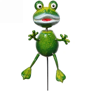 Фигура на спице "Лягушонок" 7*12*40см для отпугивания птиц