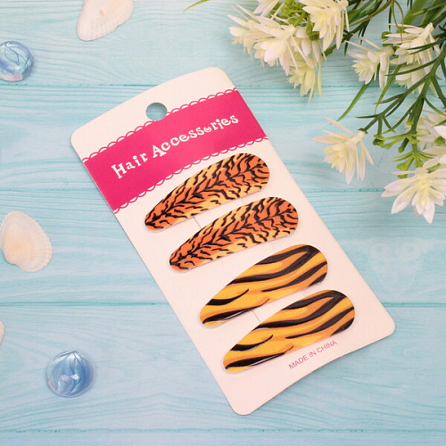 Зажимы для волос Collection School, тигровый принт, 5,21,7см_3