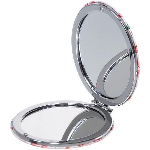 Зеркало косметическое двойное ФРАТЕЛЛИ, розы, 6,58,5см (пакет с подвесом)_3