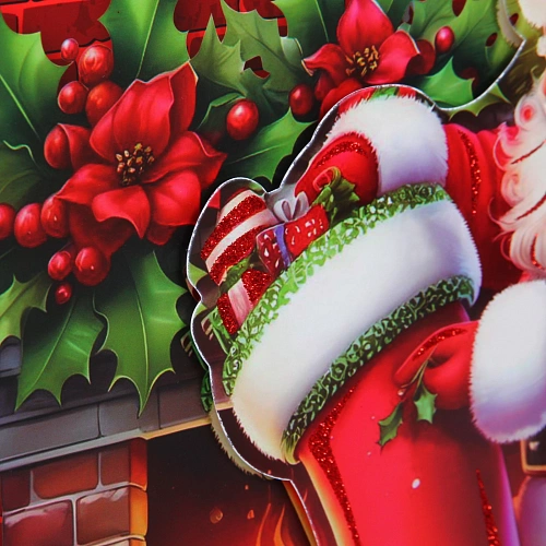 Пакет подарочный Добрый  Дедушка Мороз 32X26X10 см_5