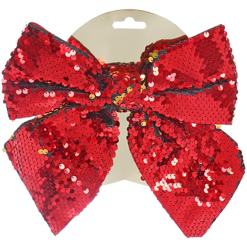 Бант на ёлку Сияние 2022 см, Красный_2