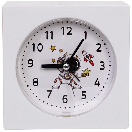 Будильник "Космонавт" 11*11*4см, микс цветов